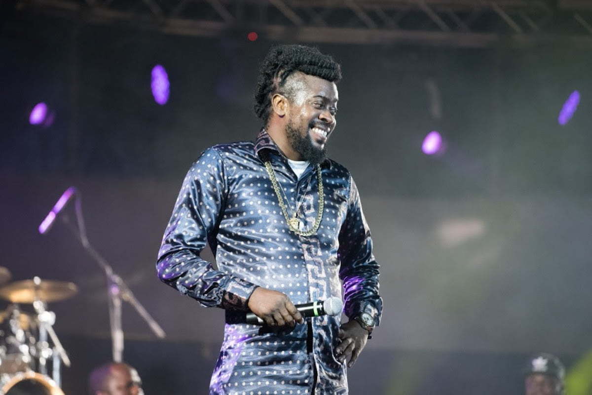 Beenie Man performing on stage